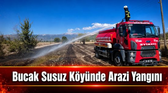 Bucak Susuz Köyünde Arazi Yangını
